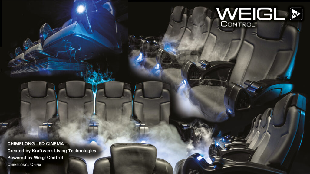 Project "5D cinema in Chimelong" powered by Weigl show control technology since 2015