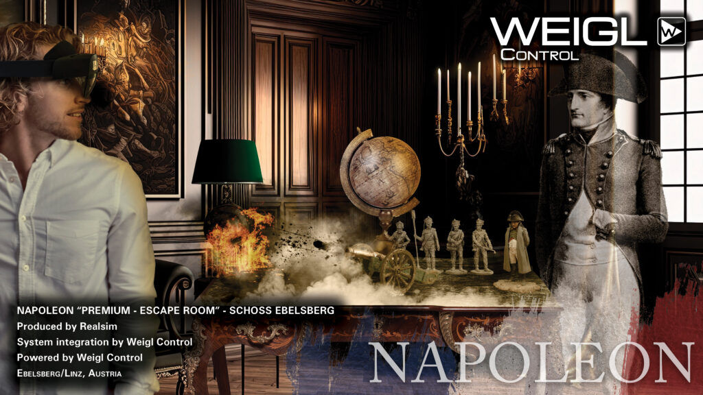 Project "Napoleon - Premium - Escape Room" powered by Weigl show control technology since 2023